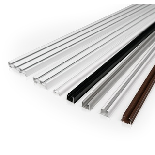 Home-Vision Gardinenschiene Vorhangschiene nach maß Serie X Weiß 2, 3, 4-läufig Deckenbefestigung (100cm - 300cm) Aluminium, Inkl. Befestigungsmaterial, für Schiebevorhang