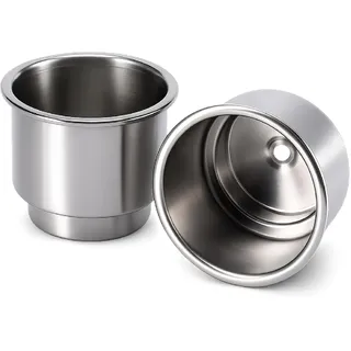 2Pcs Edelstahl Cup Drink Flaschenhalter Rost und korrosionsbeständige Getränkehalter für Marine Boat RV