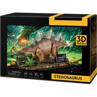 National Geographic - 3D Puzzle Stegosaurus | 3D Puzzle Für Kinder Und 3D Puzzles Erwachsene | Dinosaurier Puzzles 3D | Kinder Spielzeug | 62 Teiles