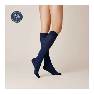 Kunert Damen Kniestrümpfe Fly&Care® Stützklasse III effektive Stützwirkung 30 DEN Dark-navy 8010 41-42