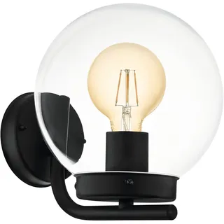 EGLO Außenleuchte Stahl, Kunststoff 23,0 cm E27 schwarz, transparent