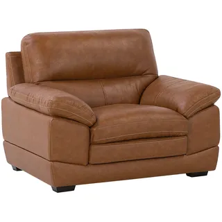Beliani Sessel HORTEN Kunstleder 0 x 0 x 0 cm Braun mit Kissen