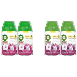 Air Wick Freshmatic Max Raumspray DUO – Nachfüller für den Air Wick Freshmatic Max – Duft: Seide und Lilienfrische – 2 x 250 ml Nachfüller (Packung mit 2)