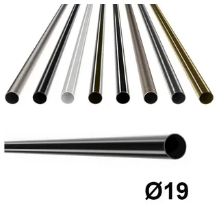MDEKOR Vorhangstange 1-läufig Ø 19 mm 160 cm Schwarz