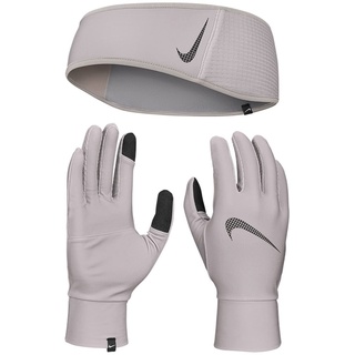 Nike Unisex – Erwachsene Essential StirnBND/Handschuh, Silver-Lilac, XS/S