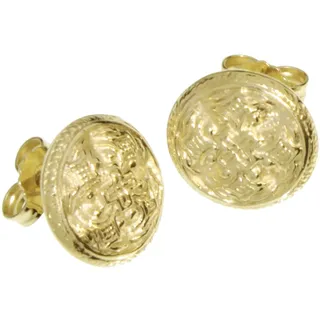 Ostsee-Schmuck Ohrstecker Hiddensee gelbgold 333 13 mm