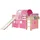 inkl. Vorhang beige/rosa