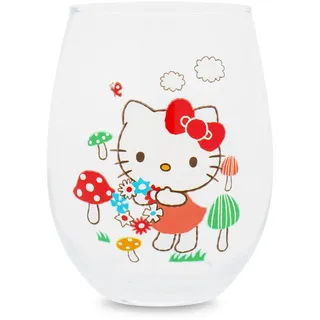 Silver Buffalo Sanrio Hello Kitty Weinglas ohne Stiel, Fassungsvermögen: 590 ml