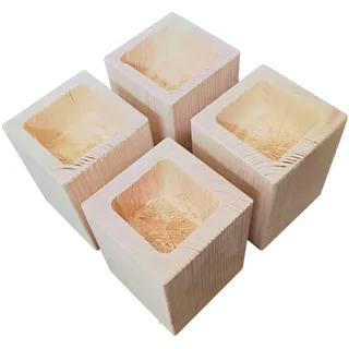 4 Stück Möbelbeine Holz Home MÖbel Riser Quadratisches Loch Möbelfüße Bett Erhöhen Sie Die Möbelhöhe,Möbelerhöher,Erhöhung Für Möbel,Holztisch Schreibtisch Betterhöhung(4*4cm-increase 15cm)