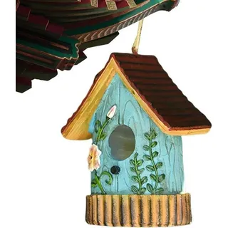 Famanu Vogelhaus Wetterfest - Dekorativ, 18,5 cm Hoch, Bunt