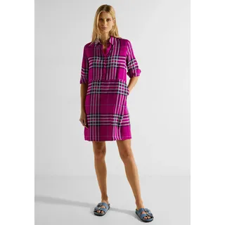 Blusenkleid CECIL Gr. XXL (46), US-Größen, pink (cool pink) Damen Kleider Freizeitkleider mit Knopfleiste