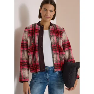 Cecil Teddy Blouson mit Karomuster Rot XS