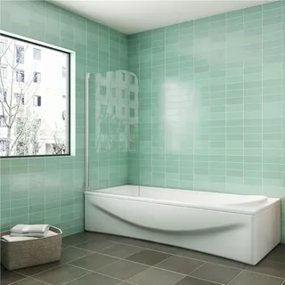 Badewannen-aufsatz 75x140cm Duschtrennwand 180°Duschwand Dusche Duschabtrennung ESG Duschkabine - Transparent