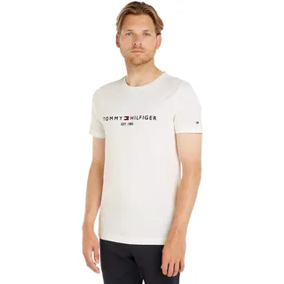 Tommy Hilfiger Logo Kurzarm-T-Shirt Snow White S