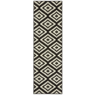 Läufer Teppich Läufer Nordic Schwarz Creme, HANSE Home, rechteckig, Höhe: 9 mm schwarz 80 cm x 200 cm x 9 mm