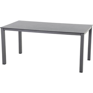 Siena Garden Gartentisch, Anthrazit, Metall, Kunststoff, rechteckig, 90x72 cm, wetterbeständig, Gartenmöbel, Gartentische
