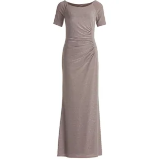 Vera Mont Abendkleid Glitzer-Look Taupe/Silver 44