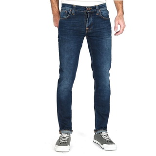 Nudie Jeans Slim-fit-Jeans Stretch Hose aus Bio-Baumwolle - Grim Tim Crosshatch blau 34