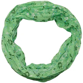 beybey® Damen Seide Loop Schal mit Blumenmuster - wunderschön und fein - Seidenschal - Loop Schal Damen - Schlauchschal Damen (SX8 green) - ca. 150 cm x 40cm