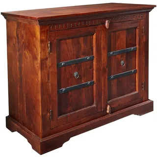 Kommode Holzkommode Sideboard 107cm Akazie Holz massiv braun dunkel kolonial