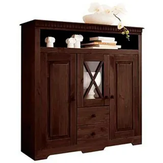 OTTO home Highboard 130 x 125 x 35 cm Dunkelbraun