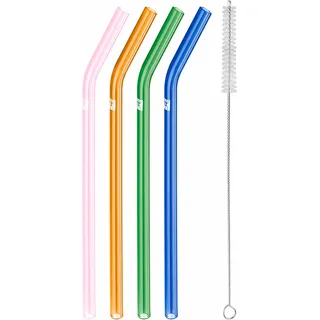Zwilling Glasstrohhalme 4 St. bunt