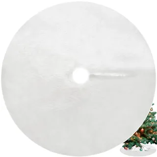 Christbaumrock Teppich für Weihnachtsbaum Rund Weihnachtsbaumdecke 22225, Größe:90 cm