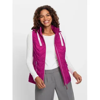 Steppweste CASUAL LOOKS, Damen, Gr. 40, pink (magenta), 100% Polyester, Wattierung:100% Polyester, unifarben, Westen Steppweste