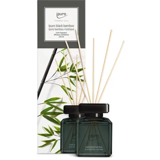 ipuro Essentials Raumduft black bamboo 200ml – hochwertiger Lufterfrischer - Raumduft-Set für ein herb-frisches Raumklima – umweltfreundliches Design