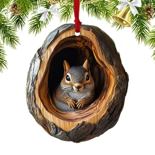 Tier-Weihnachtsschmuck – Feiertagsdekorationen mit Tiermotiven, handgefertigte Harz-Figuren | Niedliche Tier-Weihnachtsbaumschmuck, lustige und festliche Dekoration für Weihnachten, Zuhause, Büro
