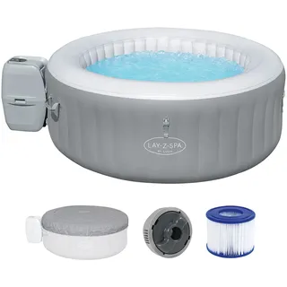 Bestway® Lay-Z-SPA® St. Lucia AirJet™ Whirlpool, 170 x 66 cm, 2-3 Personen, rund, Silbergrau