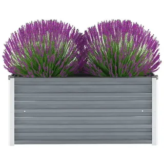 vidaXL Garten-Hochbeet verzinkter Stahl rechteckig 100 x 40 x 45 cm Grau 