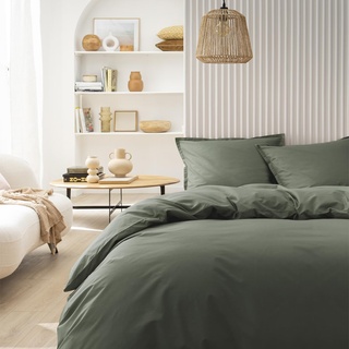 Essix Bettbezug, Baumwolle, sehr weich, Palme, 200 x 200 cm