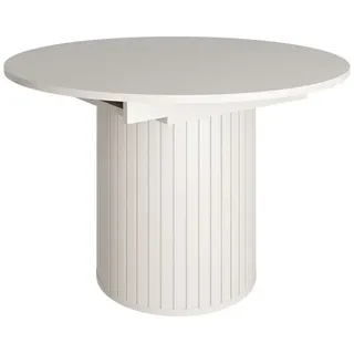 designimpex Esstisch Design Esstisch DO-9 rund Küchentisch Ausziehtisch Esszimmertisch oval, Esstisch, Esszimmertisch, Tisch, Ausziehtisch, Küchentisch, Esszimmer beige