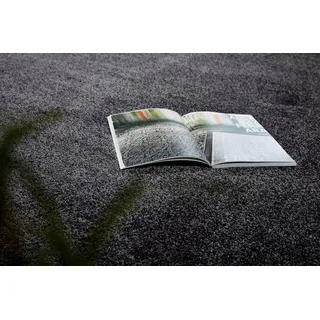 Andiamo Teppichboden Portland, Velours, Gesamthöhe 11 mm, Made in Netherlands, rechteckig, Uni Farben, Breite 400 cm, Wohnzimmer, strapazierfähig, pflegeleicht grau 400 cm x 300 cm
