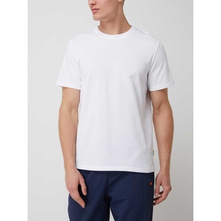 T-Shirt in unifarbenem Design Modell 'MAARKOS', Weiss, XL