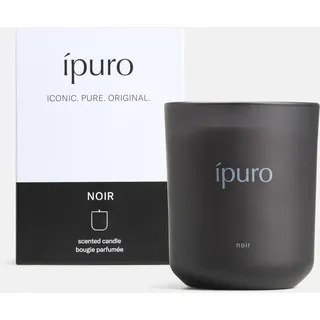 ipuro Classic Duftkerze im Glas NOIR 270g - dekorative Duftkerze mit Rose & Patchouli, Sandelholz, Eukalyptus & Kokosnuss - Kerzen mit langanhaltendem Duft - Raumduftkerze schwarz