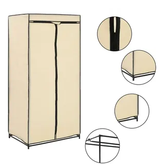 vidaXL Kleiderschrank 75 x 160 x 50 cm Creme