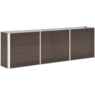 vidaXL Garten-Hochbeet verzinkter Stahl rechteckig 240 x 40 x 77 cm Braun  