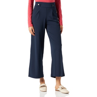 JDY Damen JDYGEGGO New Long Pant JRS NOOS Hose, Black Iris/Detail:Black Buttons, XL/34