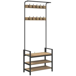 vidaXL Garderobenständer Artisan-Eiche 75 x 34 x 184 cm Braun