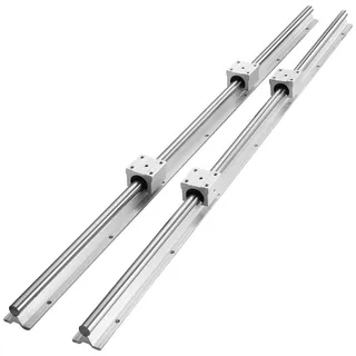 Vevor Linearführung Linearschiene 2 Stk. SBR12-1000mm Kohlenstoffstahl Aluminium Führungsschiene mit 4 Stk.SBR12UU-Gleitblöcke Linearlager Lagerblock CNC Teile für 3D Drucker Fräs-/Drehmaschine