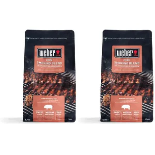 Weber Räucherchips (700g Packung) - für Schweinefleisch, Räucherchips-Mischung aus Laub- und Obstbäumen, EU-Produkt, nachhaltig gewonnen, FSC zertifiziertes Holz (FSC Mix) (17664) (Packung mit 2)