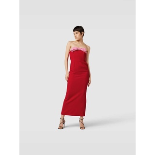 Off-Shoulder-Kleid mit Schleifen-Detail, Rot, 40