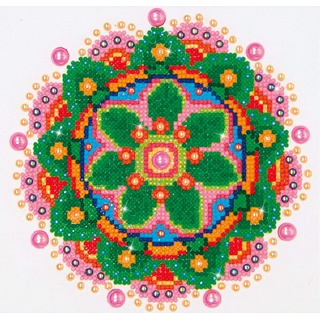 DIAMOND DOTZ DD3.008 - Original 5D Diamond Painting Set Blume Flower Mandala, Kreativset mit 3.037 Diamant Mosaiksteinen, Malset ca. 25 x 20 cm, DIY Komplettset für Erwachsene und Kinder ab 8 Jahren