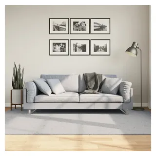 vidaXL Huarte Kurzflorteppich 160 x 230 cm Grau