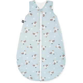 Julius Zöllner Schlafsack Jersey, warme Füllung 2,5 TOG, waschbar bei 60°C, Made in Germany, OEKO TEX Standard 100, Schnecke, Gr. 68/74