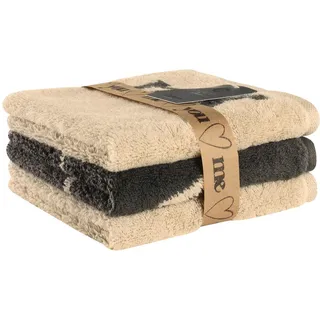 CAWÖ Heart Beats Handtuchset 3-tlg. beige