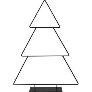 Metall Tannenbaum zum Schmücken schwarz - 41 cm - Weihnachts Deko Ständer für Zierschmuck - Deko Tanne für Baumschmuck und Christbaumkugeln