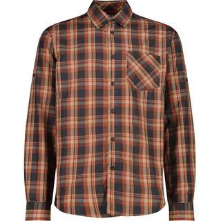 CMP Langarmhemd Antracite/Orange/Corda S